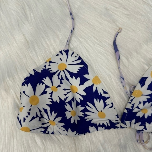 NWOT Rachael Pally Daisy Print Triangle Bikini Top size Large - Picture 2 of 7